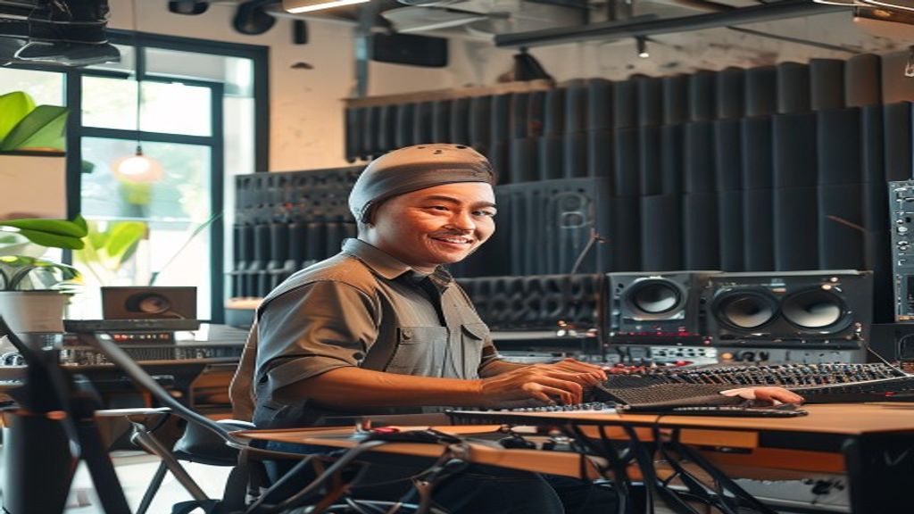 "Pembuatan studio rekaman profesional dengan kualitas suara yang tinggi dan desain unik"